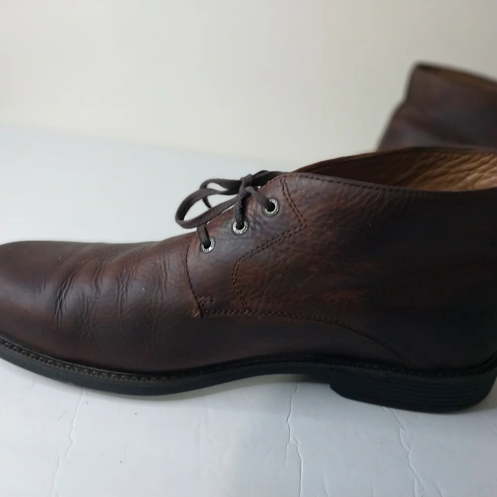 Johnston &Murphi 11M Waterproof Men's Dark Brown Handmade Leather Boots - Picture 6 of 14